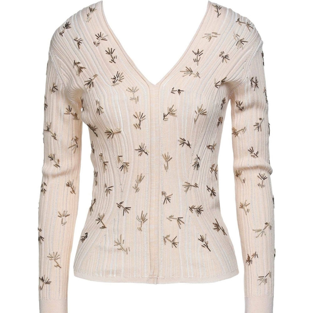 SOLD // Chloé Embellished Sweater With V Neck And V Back NWT S